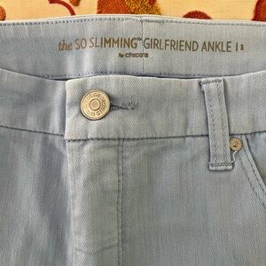 Chico’s So Slimming Girlfriend ankle jeans